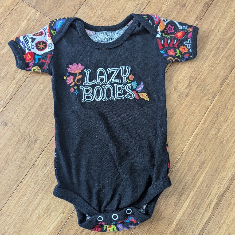 Little Blue House, Shirt Sleeve One Piece Baby Bodysuit, Unique Pattern